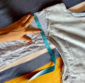 Pink Blue Kurta Set With Dupatta