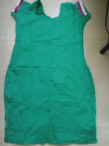 Green &amp; Pink Embroidered Salwar Kameez Suit