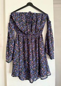 Floral Off-Shoulder Mini Dress