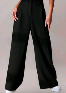 Urbanic Black Wide Leg Trousers
