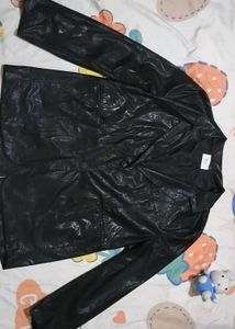 Vintage Black leather Blazer Jacket