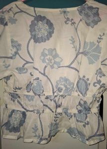Floral Print Peplum Top