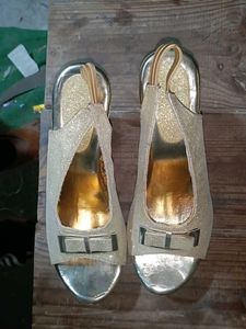 Sparkling Gold Slingback Heels