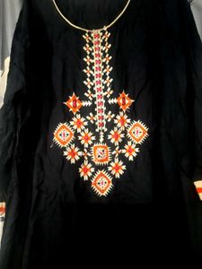 🚨🚨SALE🔥 Embroidered Black Kurti
