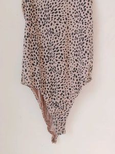 Animal Print Bodysuit Top