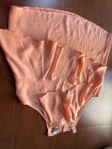 Peach Layered Sleeve Less Top