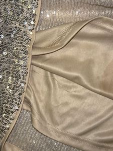 Gold Sequined Mini Dress