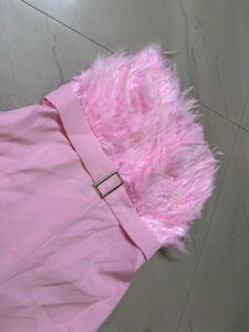 Alamode By Akanksha Women Pink Offshoulder Dress