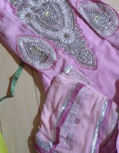 Pakistani Suit Set-Beautiful Heavy Front Back Work