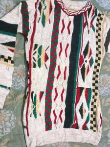 Vintage Pattern Knit Sweater
