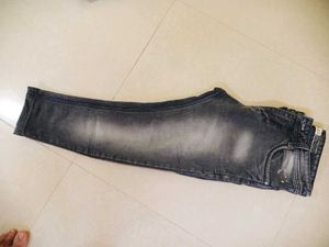 Gray Wash Denim Jeans