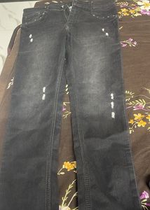 Distressed Black Jeans