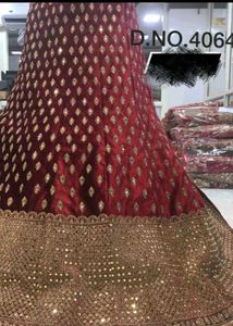 Red Velvet Lehenga Choli