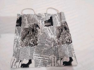 Newsprint crop top ( free size)