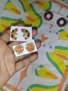 Combo Of Stone Earrings