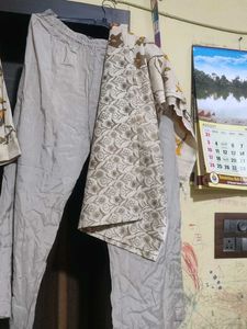 Floral Print Kurti with Pants Set