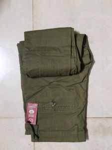 Olive Green Denim Trousers