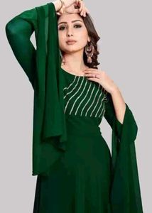 Elegant Green Ethnic Gown