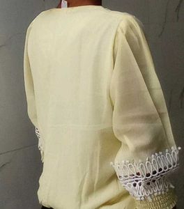 Elegant Pale Yellow Top