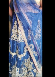 Blue Embellished Lehenga Choli Set