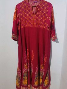 Pink & Orange Printed Tunic Dress