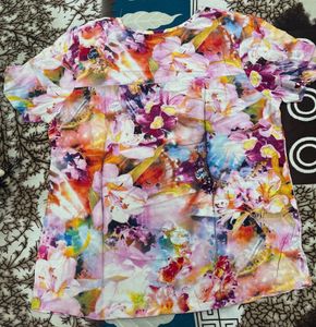 multi color floral top