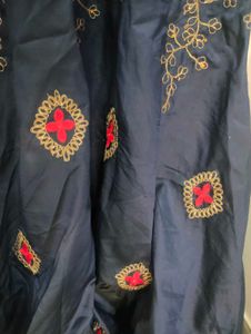 Blue Embroidered Indian Dress