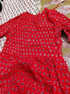 Red Embroidered Dress