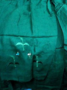 Elegant Dark Green Kurti Set ( Bottom &amp; Dupatta)