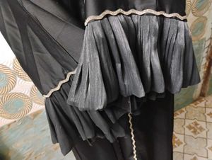 Elegant Waves Black Abaya