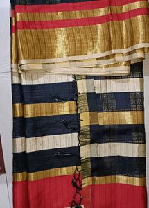 Golden Zari Work Cotton Saree 💐✅
