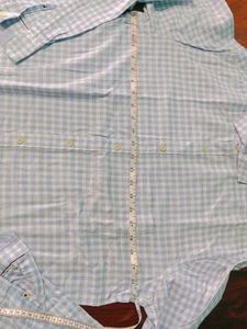 Light Blue Check Semi Formal Shirt