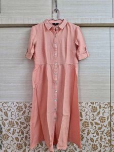 Peach Shirt Dress
