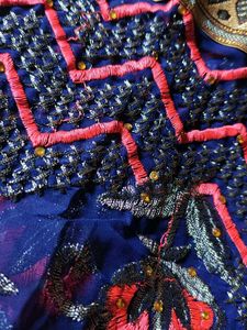 Embroidered Blue Saree