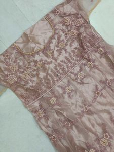 Net Semi Stitched Gown
