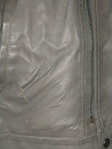 Grey Leather Jacket