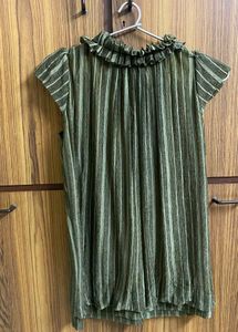 Striped Olive Green Top