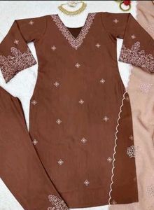 Elegant Brown Kurta Set