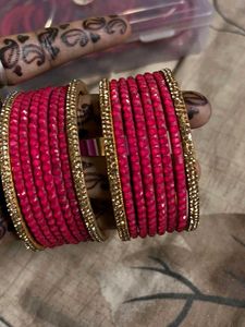 Pink &amp; Gold Bangles