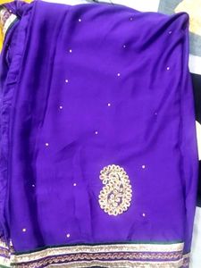 Synthetic Crepe Clothing Saree With blouse