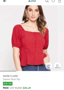 Square Neck Top From AJIO