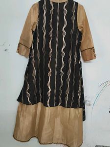 Partywear Ethnic Gawn Dress With Shrug