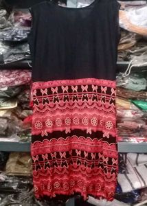 Black Red Frock - Kids
