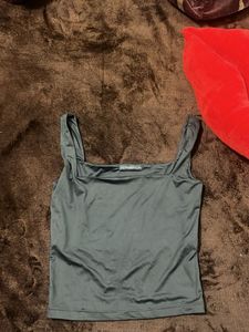 Black Square Neck Tank Top