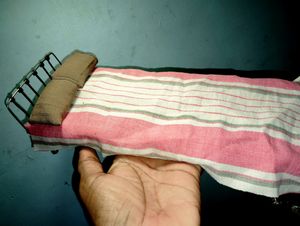 Toy Miniature Cot Model Fibre Sheet