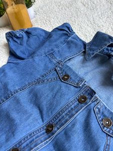 Denim Puff Sleeve Top