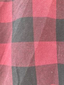 Maroon Buffalo Check Mandarin Collar Shirt