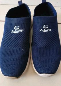 Blue Knit Sneakers