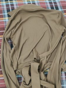 Brown Wrap Around Top