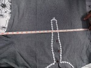 Black And White Small Checks Kurta